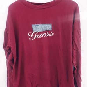 Guess Jeans Original Vintage Lg Sleeve Shirt Sz L